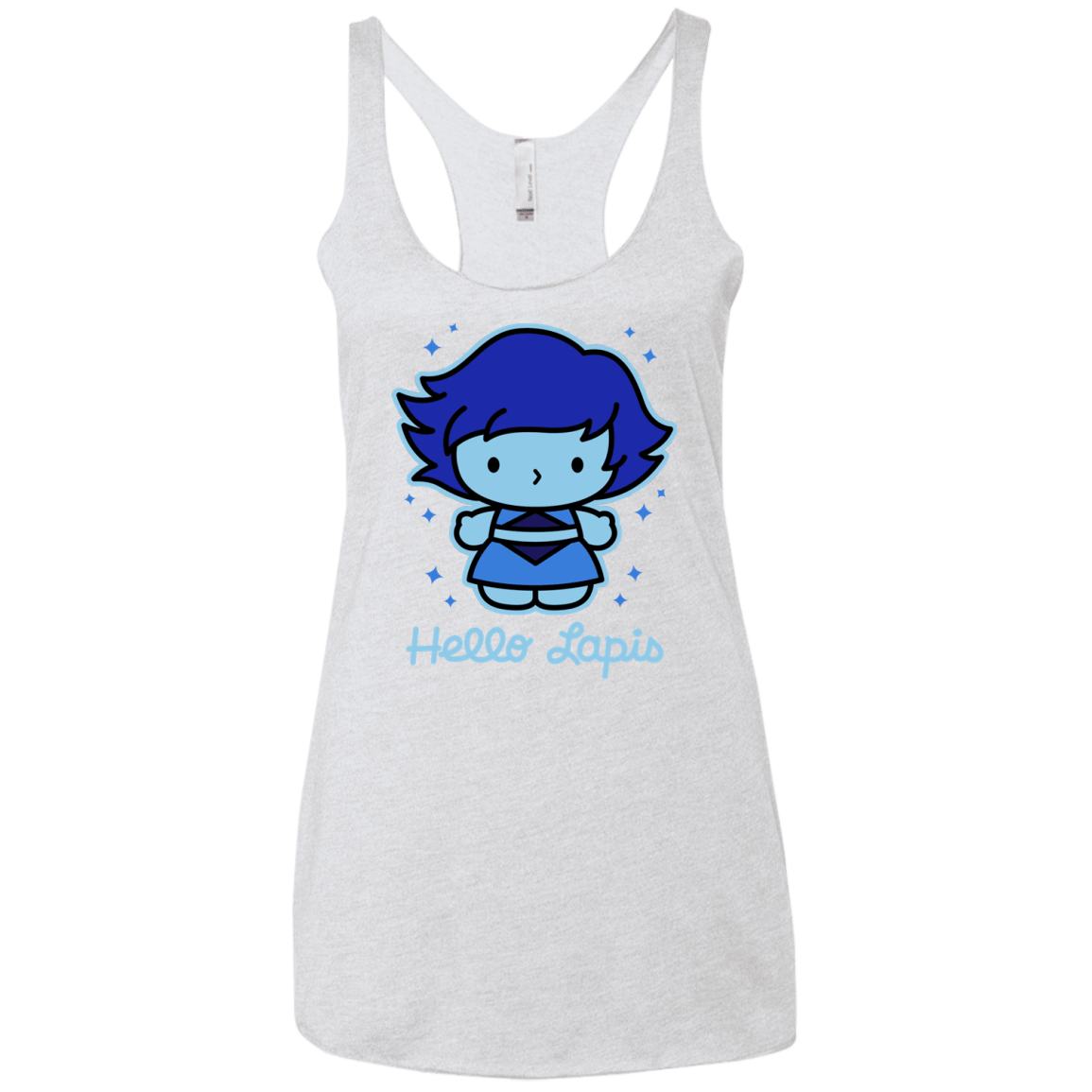 T-Shirts Heather White / X-Small Hello Lapis Women's Triblend Racerback Tank