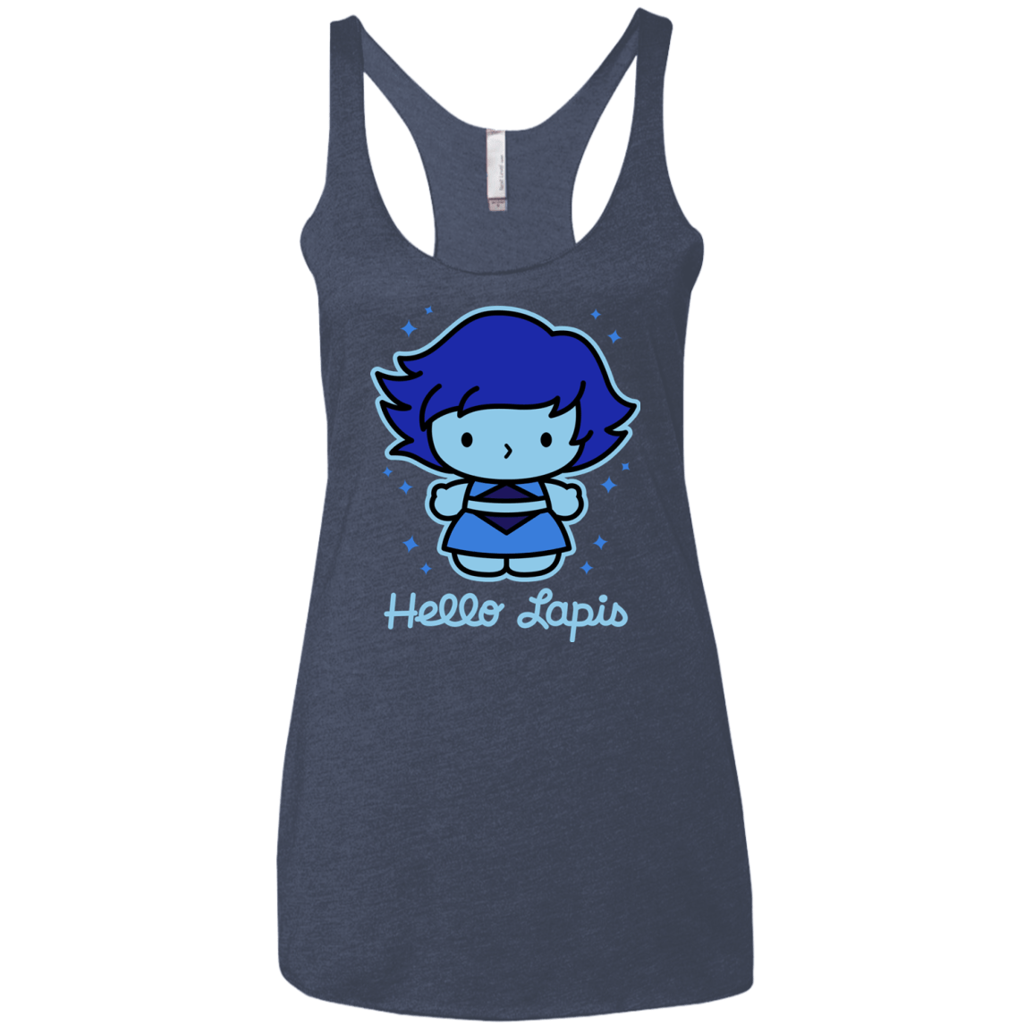 T-Shirts Vintage Navy / X-Small Hello Lapis Women's Triblend Racerback Tank