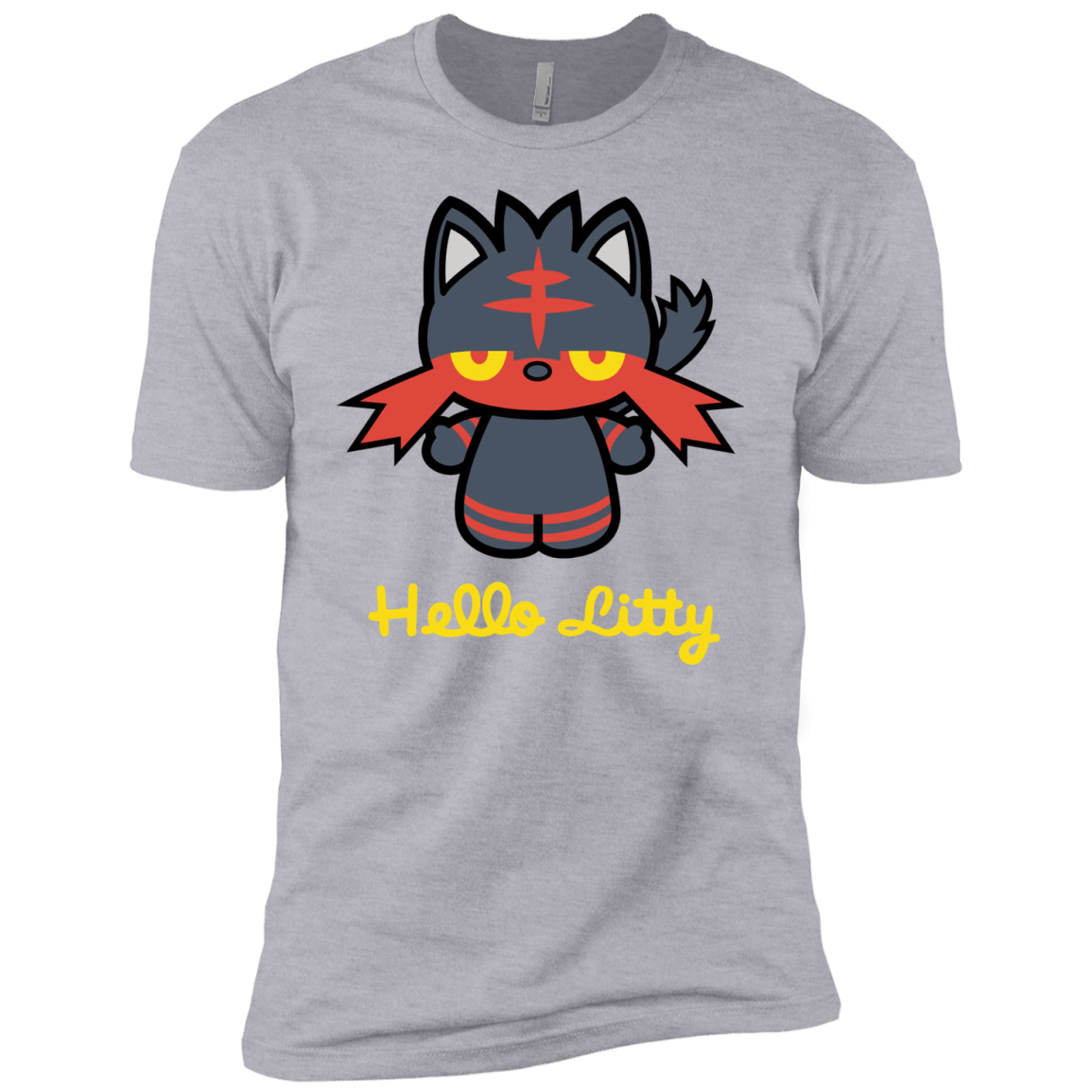 T-Shirts Heather Grey / YXS Hello Litty Boys Premium T-Shirt