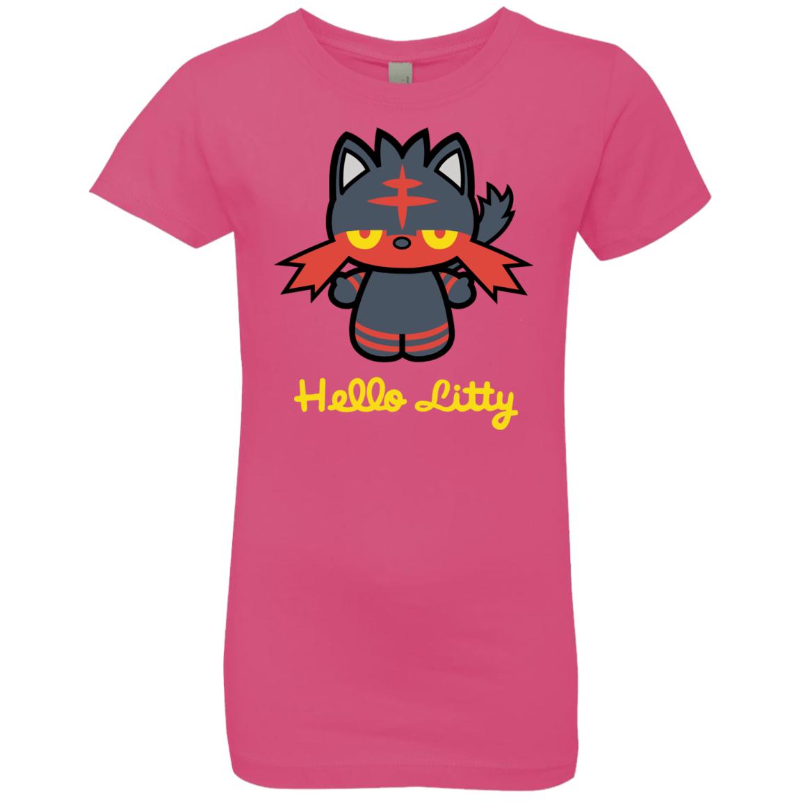T-Shirts Hot Pink / YXS Hello Litty Girls Premium T-Shirt