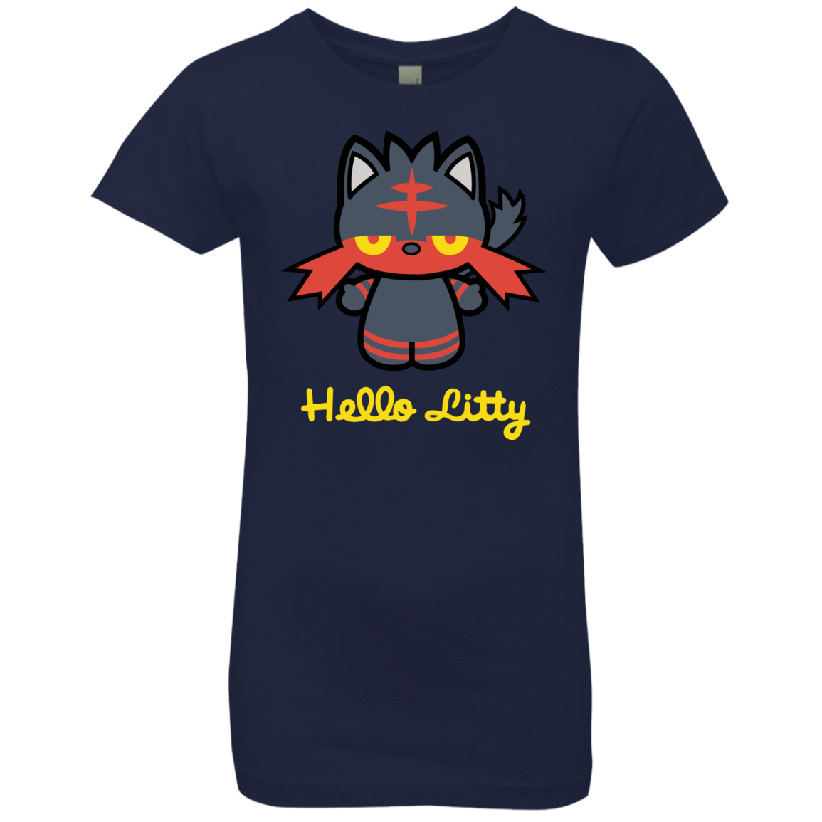 T-Shirts Midnight Navy / YXS Hello Litty Girls Premium T-Shirt