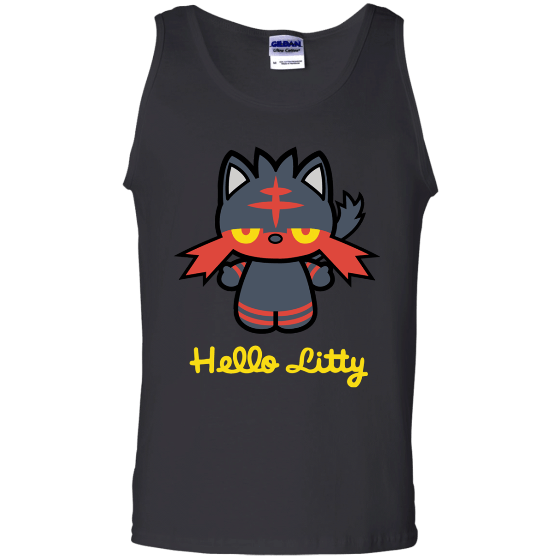 T-Shirts Black / S Hello Litty Men's Tank Top