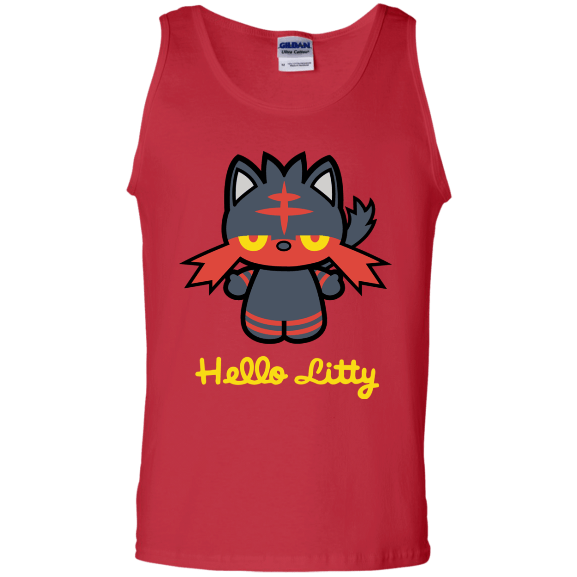 T-Shirts Red / S Hello Litty Men's Tank Top
