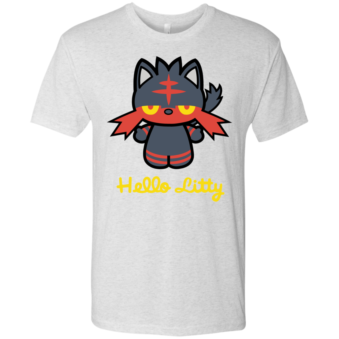T-Shirts Heather White / S Hello Litty Men's Triblend T-Shirt