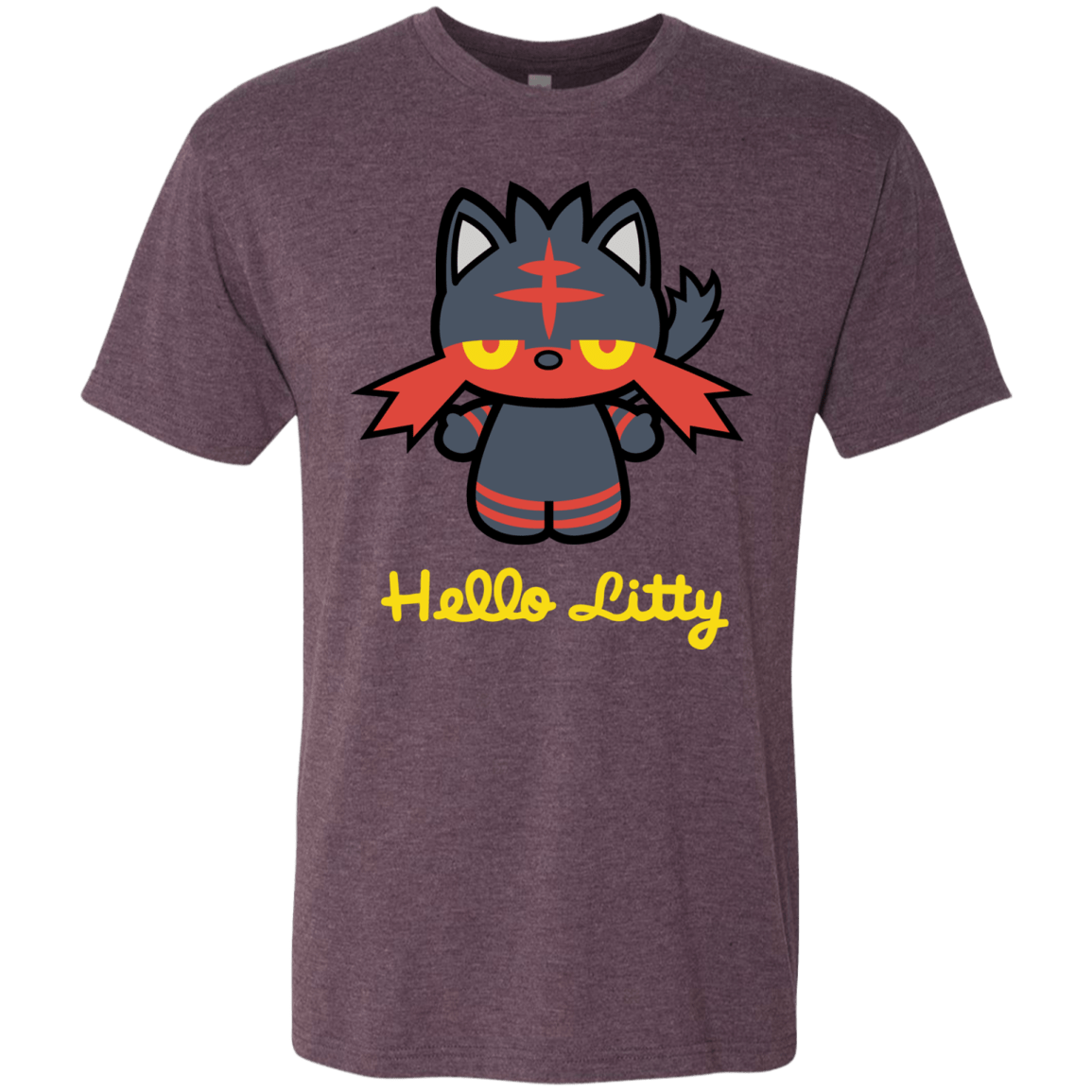 T-Shirts Vintage Purple / S Hello Litty Men's Triblend T-Shirt