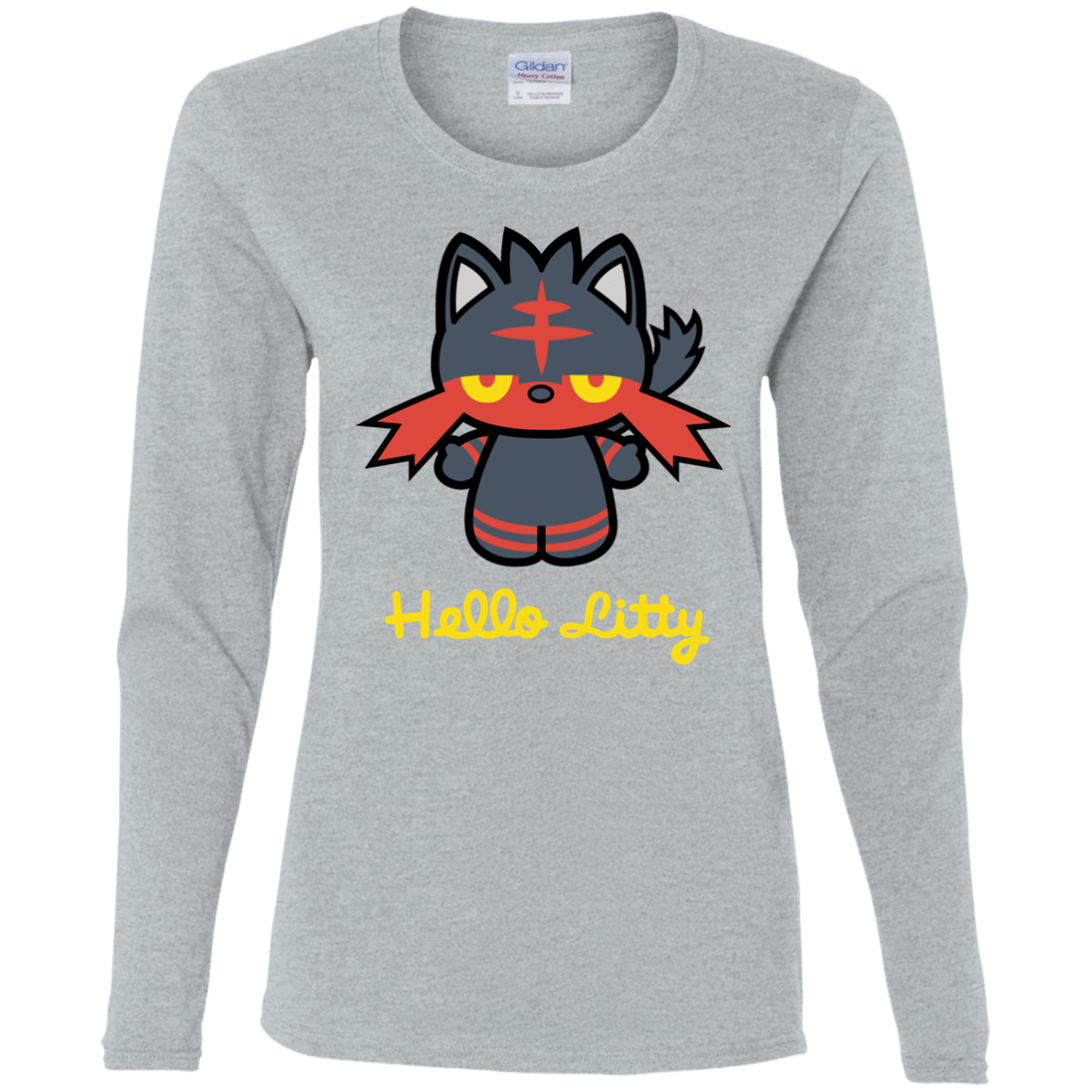 T-Shirts Sport Grey / S Hello Litty Women's Long Sleeve T-Shirt