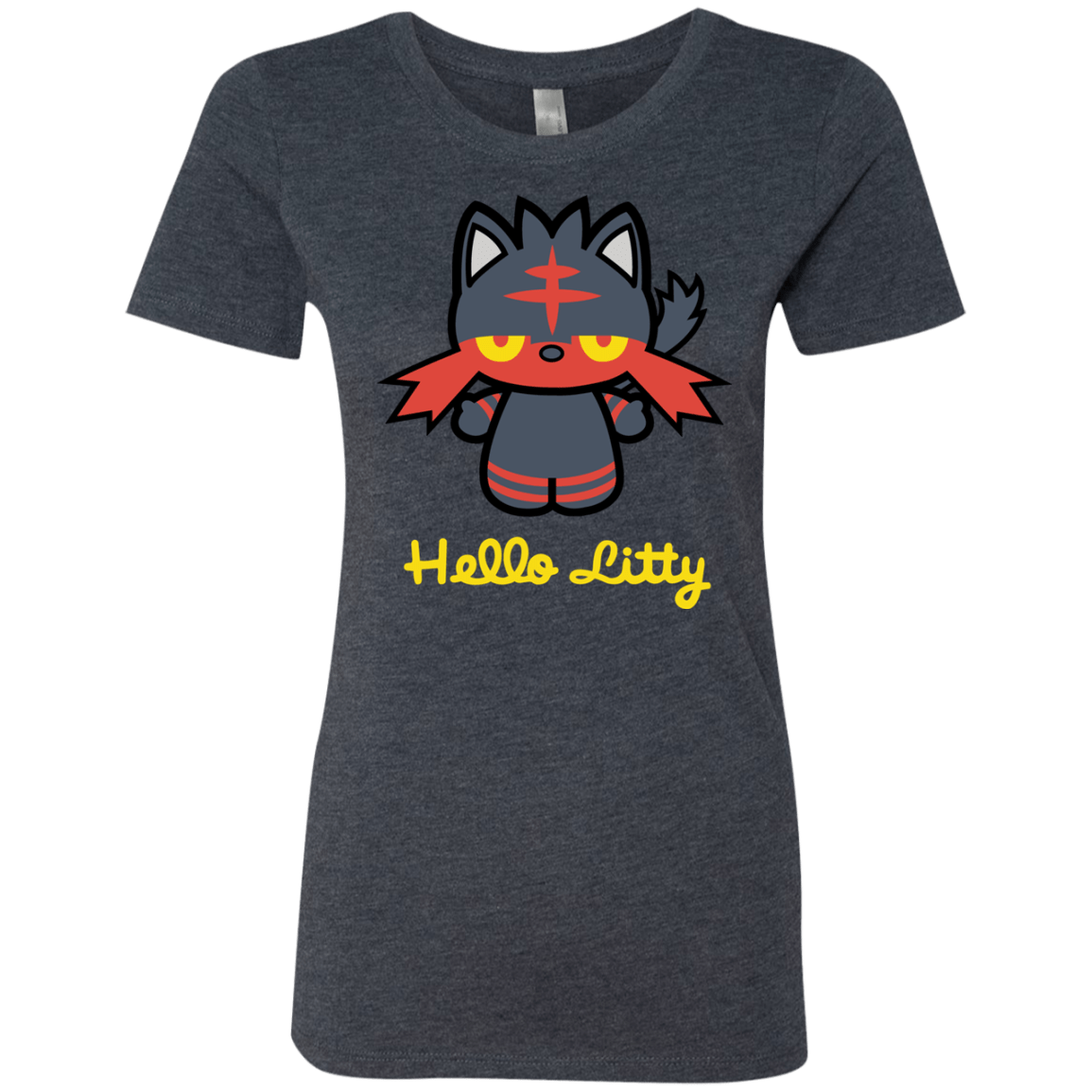 T-Shirts Vintage Navy / S Hello Litty Women's Triblend T-Shirt