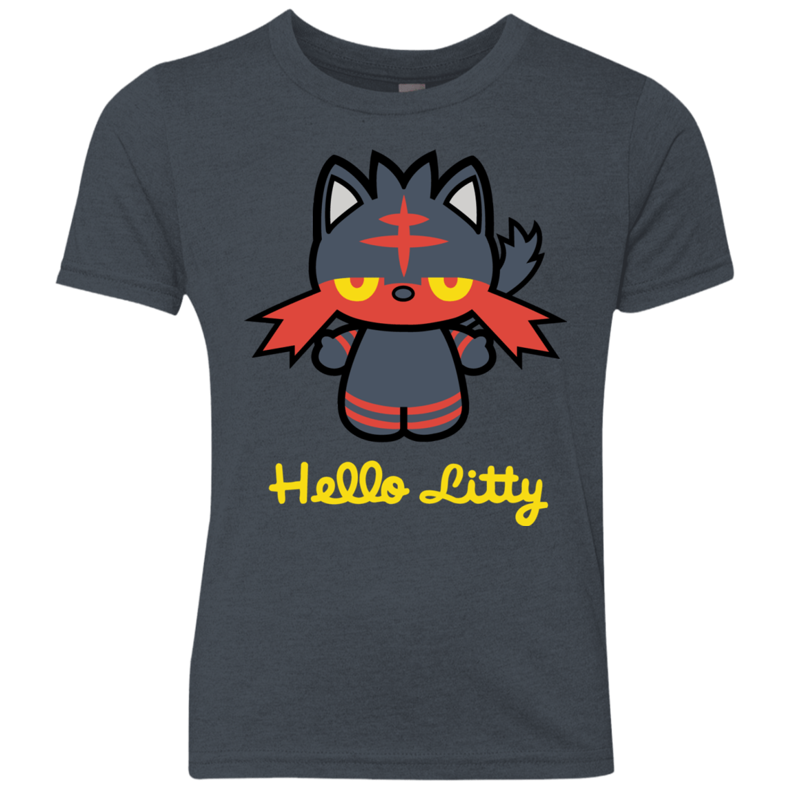 T-Shirts Vintage Navy / YXS Hello Litty Youth Triblend T-Shirt