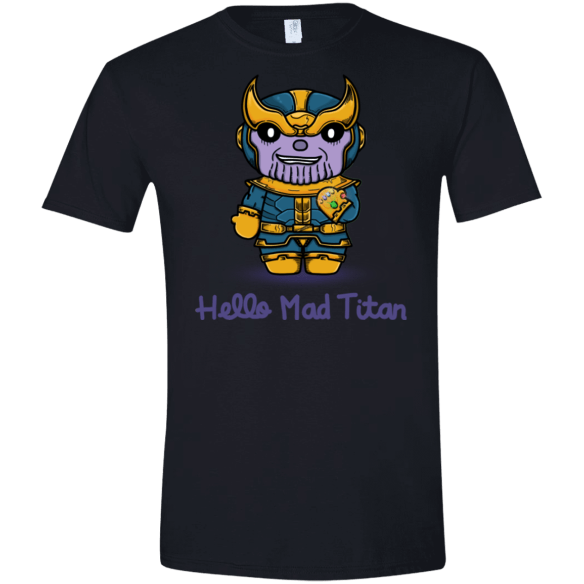 T-Shirts Black / X-Small Hello Mad Titan Men's Semi-Fitted Softstyle
