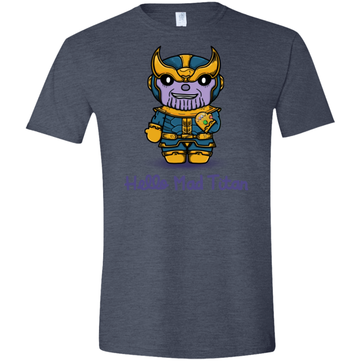 T-Shirts Heather Navy / S Hello Mad Titan Men's Semi-Fitted Softstyle