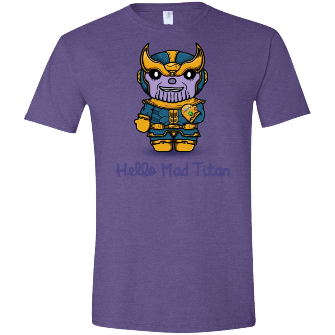 T-Shirts Heather Purple / S Hello Mad Titan Men's Semi-Fitted Softstyle