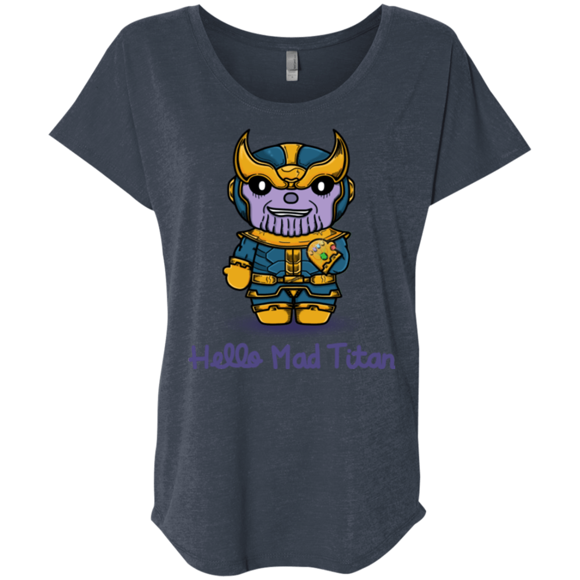 T-Shirts Vintage Navy / X-Small Hello Mad Titan Triblend Dolman Sleeve