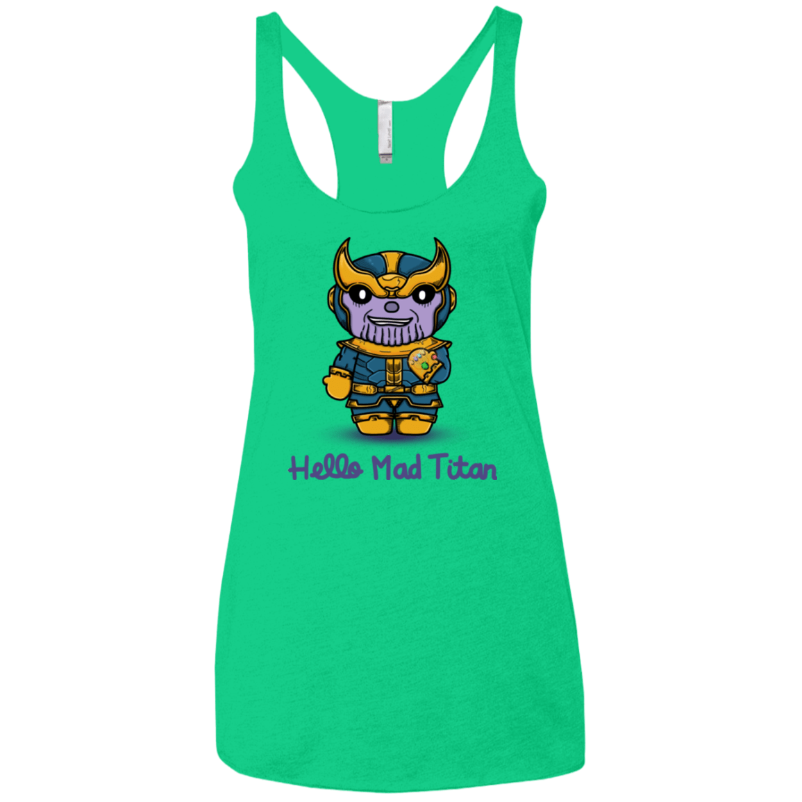 T-Shirts Envy / X-Small Hello Mad Titan Women's Triblend Racerback Tank