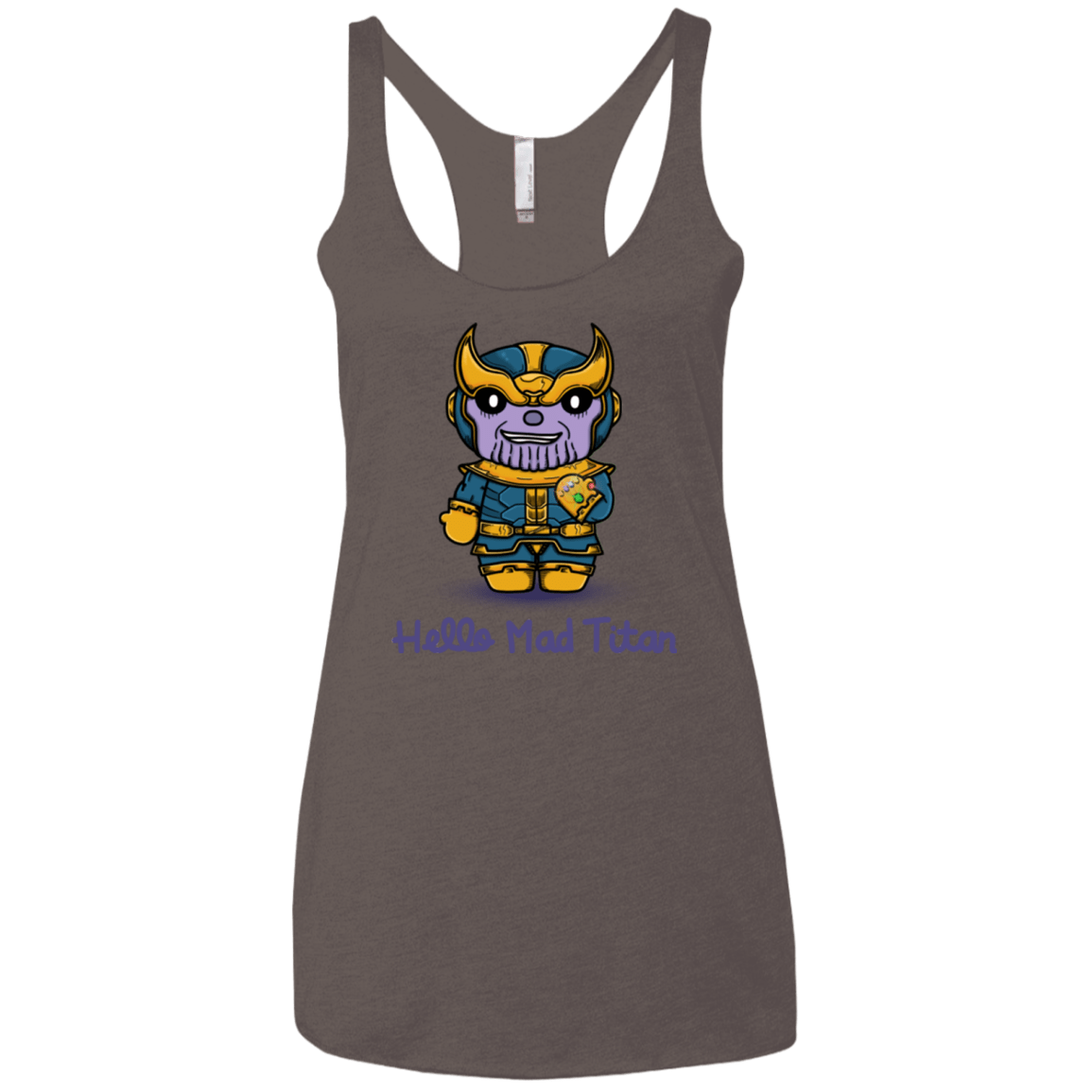 T-Shirts Macchiato / X-Small Hello Mad Titan Women's Triblend Racerback Tank