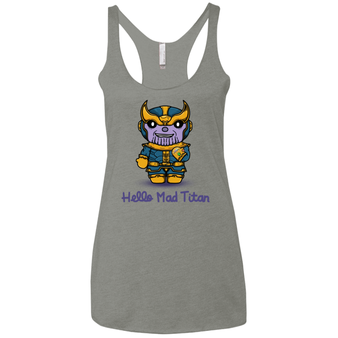 T-Shirts Venetian Grey / X-Small Hello Mad Titan Women's Triblend Racerback Tank