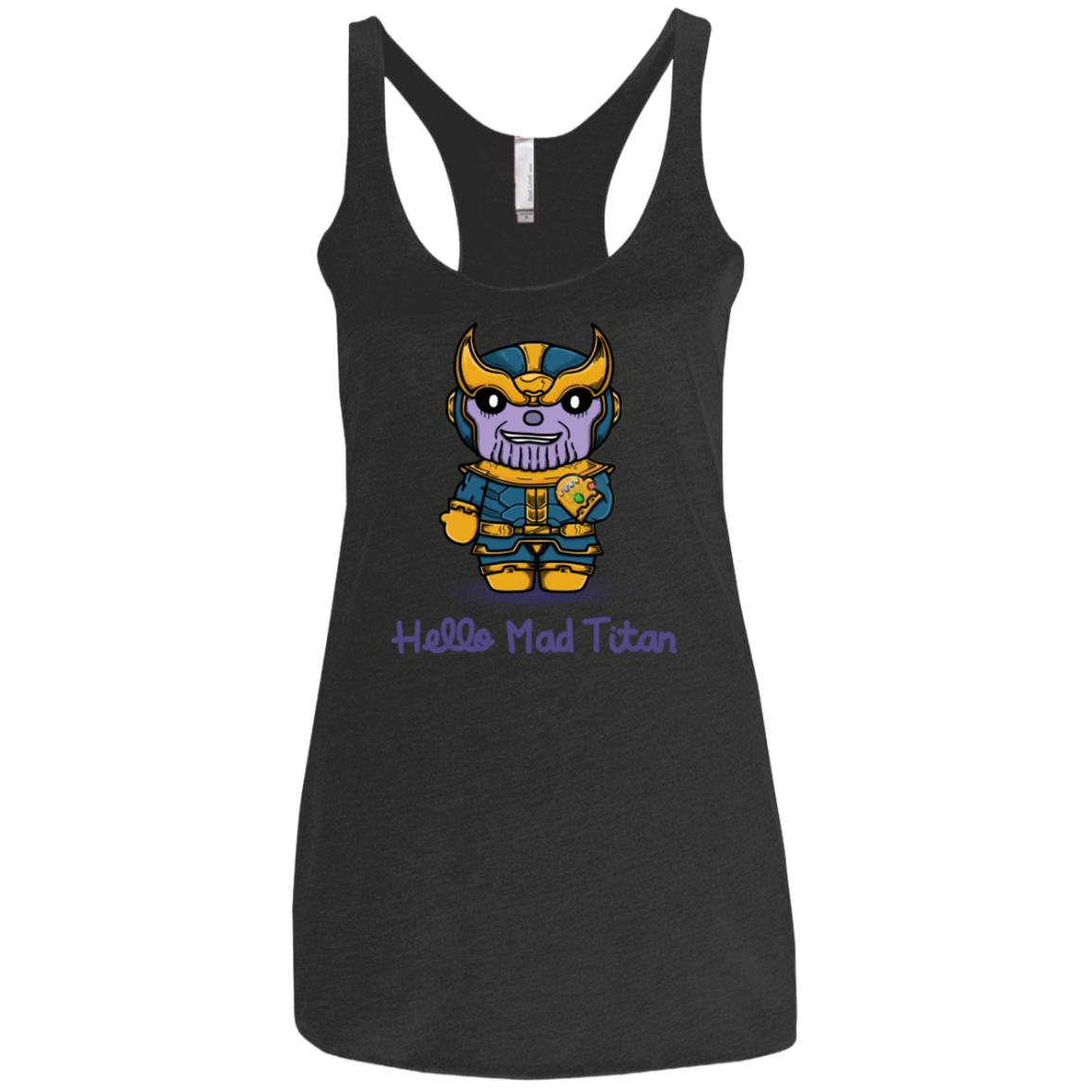 T-Shirts Vintage Black / X-Small Hello Mad Titan Women's Triblend Racerback Tank