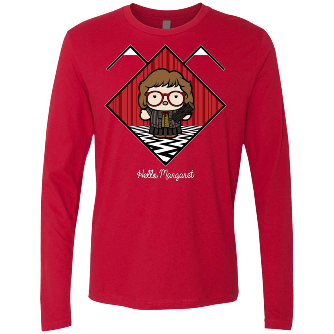 T-Shirts Red / Small Hello Margaret Men's Premium Long Sleeve