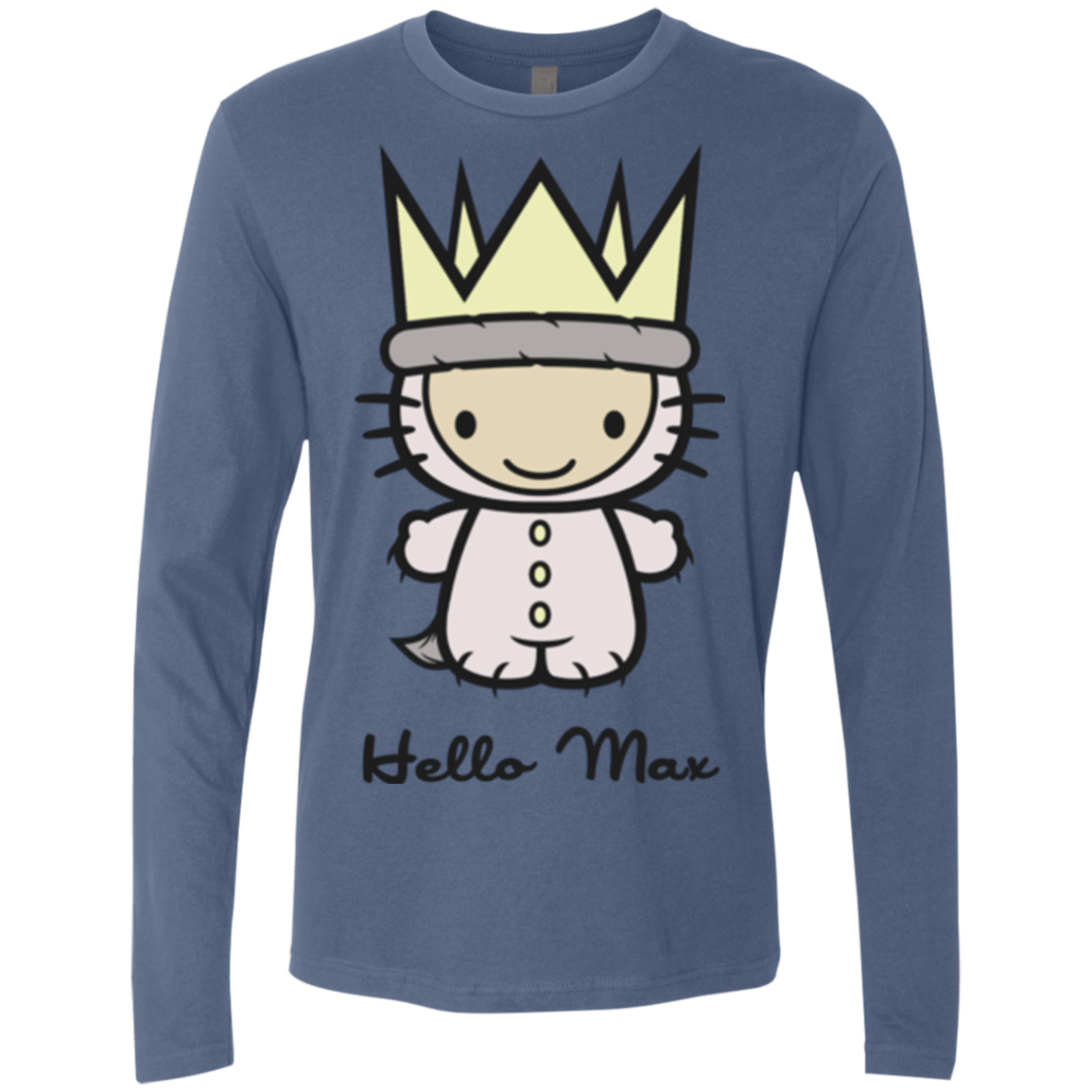 T-Shirts Indigo / Small Hello Max Men's Premium Long Sleeve