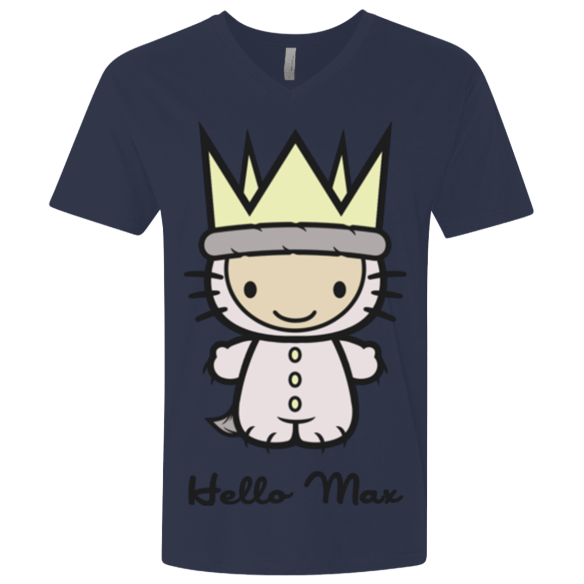 T-Shirts Midnight Navy / X-Small Hello Max Men's Premium V-Neck
