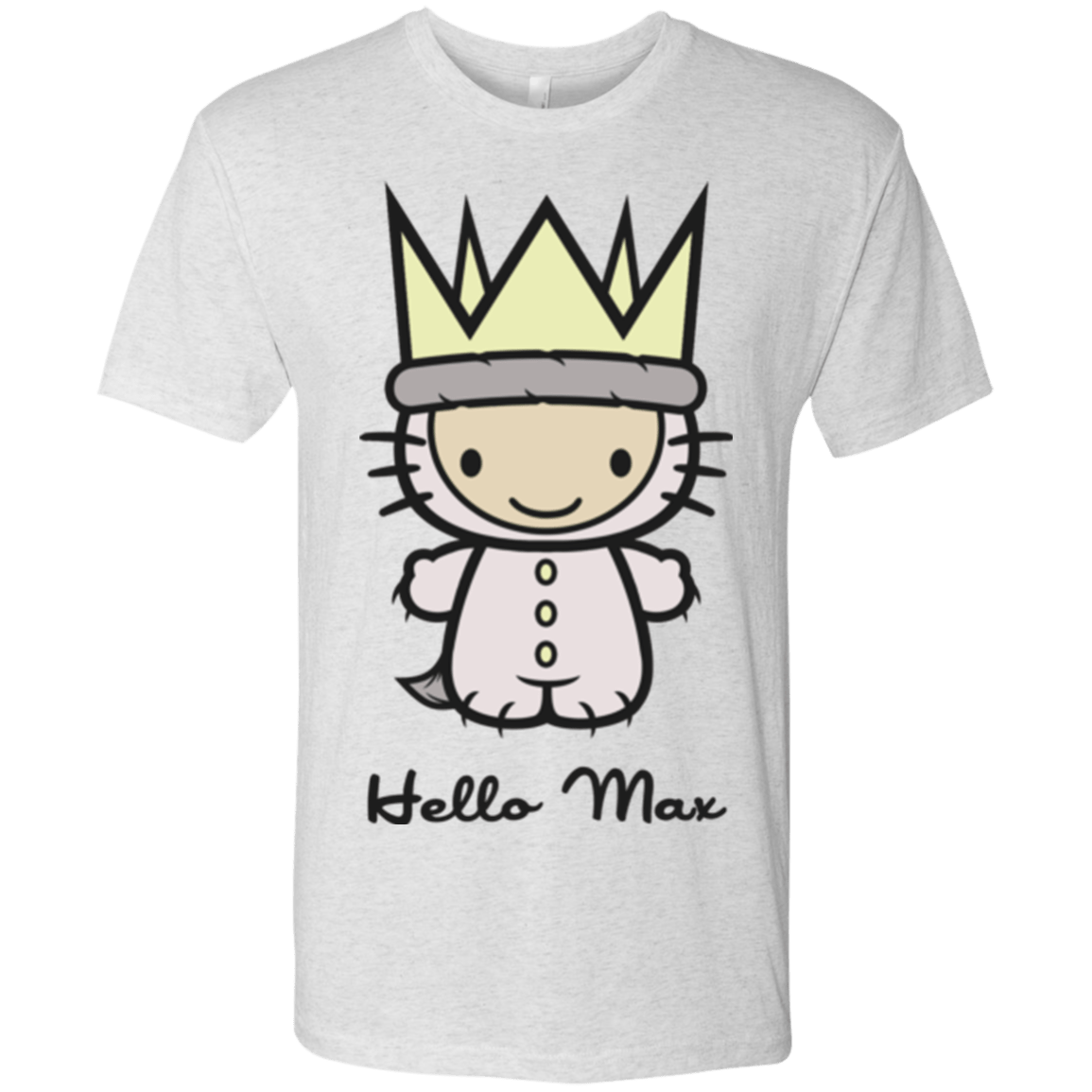 T-Shirts Heather White / Small Hello Max Men's Triblend T-Shirt