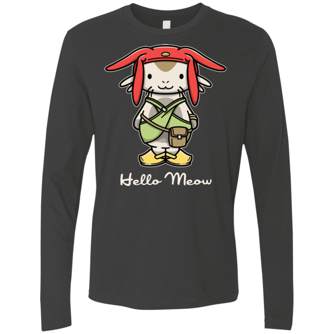 T-Shirts Heavy Metal / Small HELLO MEOW Men's Premium Long Sleeve