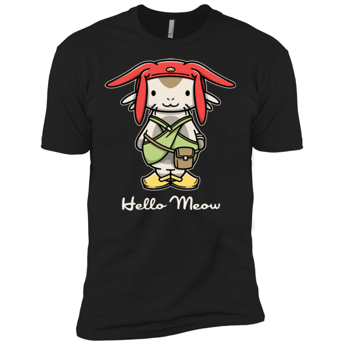 T-Shirts Black / X-Small HELLO MEOW Men's Premium T-Shirt