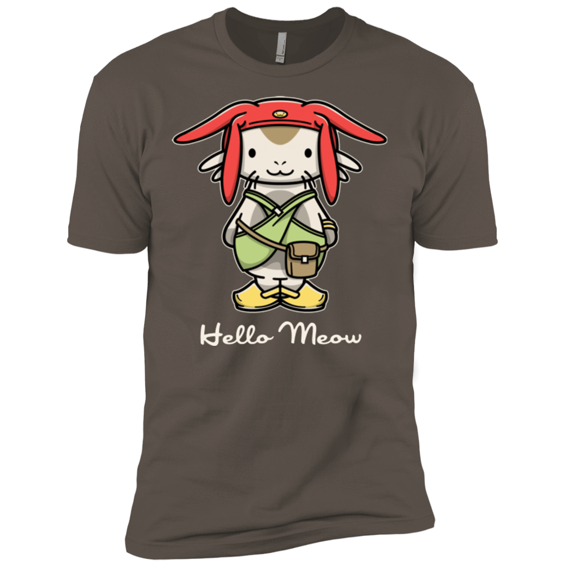 T-Shirts Warm Grey / X-Small HELLO MEOW Men's Premium T-Shirt