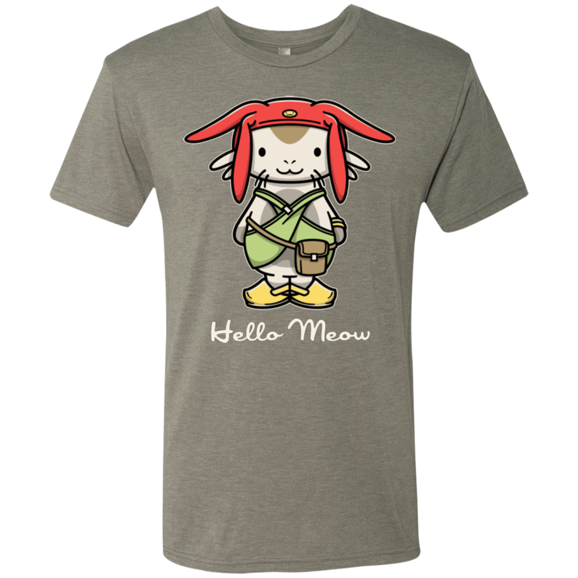 T-Shirts Venetian Grey / Small HELLO MEOW Men's Triblend T-Shirt