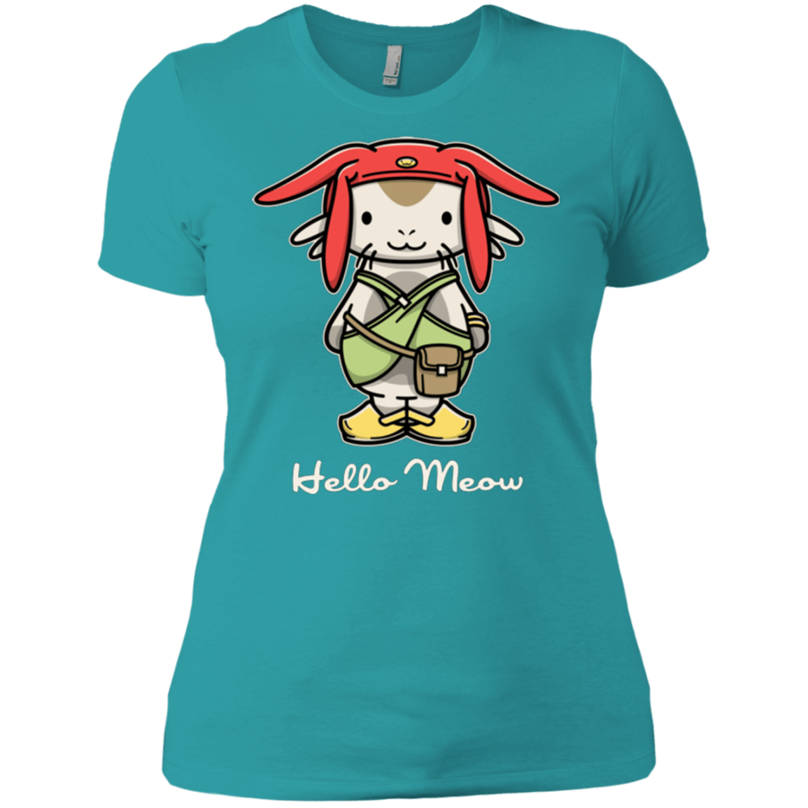 T-Shirts Tahiti Blue / X-Small HELLO MEOW Women's Premium T-Shirt