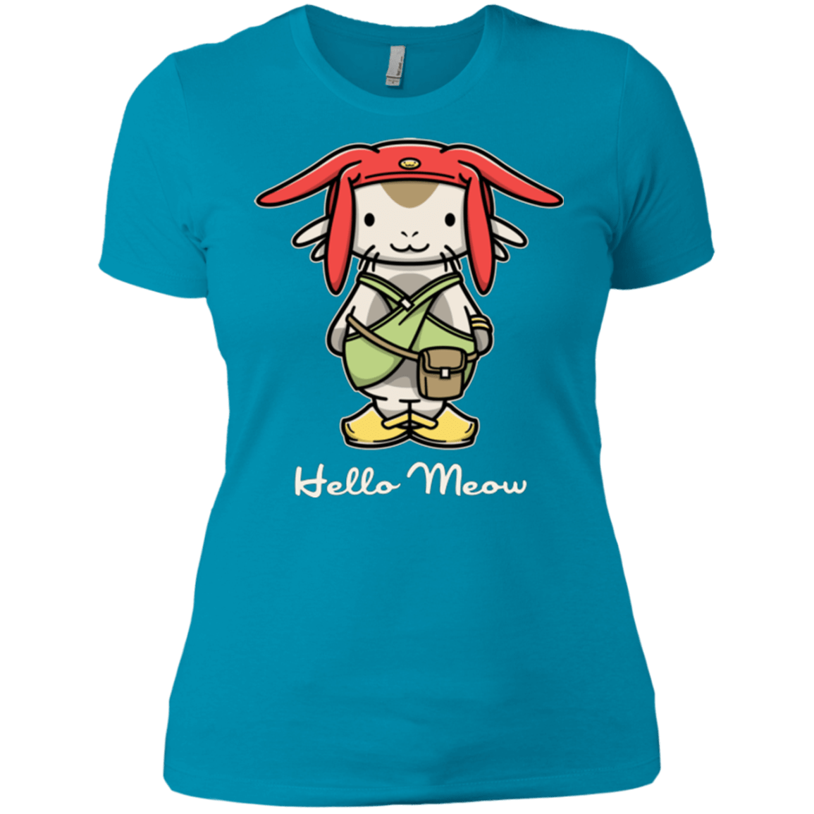 T-Shirts Turquoise / X-Small HELLO MEOW Women's Premium T-Shirt
