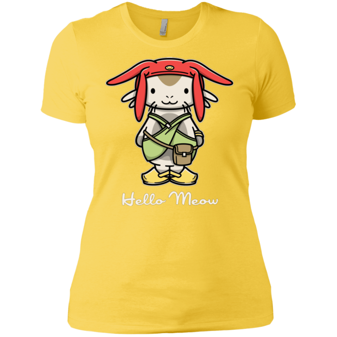 T-Shirts Vibrant Yellow / X-Small HELLO MEOW Women's Premium T-Shirt