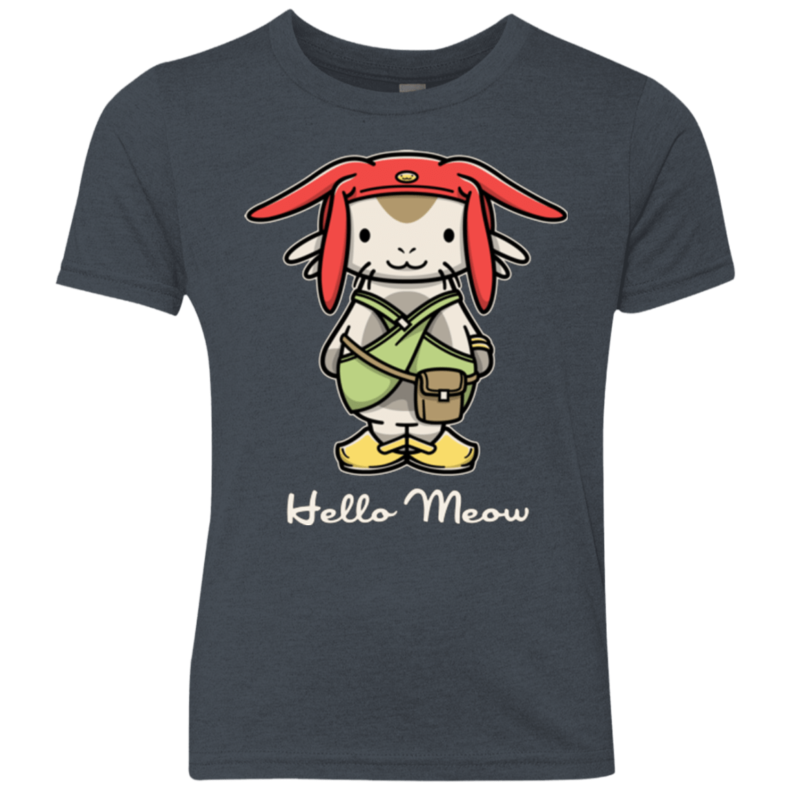 T-Shirts Vintage Navy / YXS HELLO MEOW Youth Triblend T-Shirt
