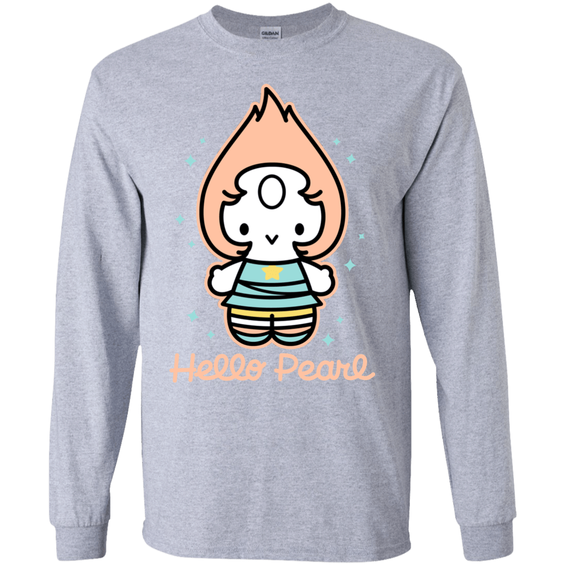 T-Shirts Sport Grey / S Hello Pearl Men's Long Sleeve T-Shirt