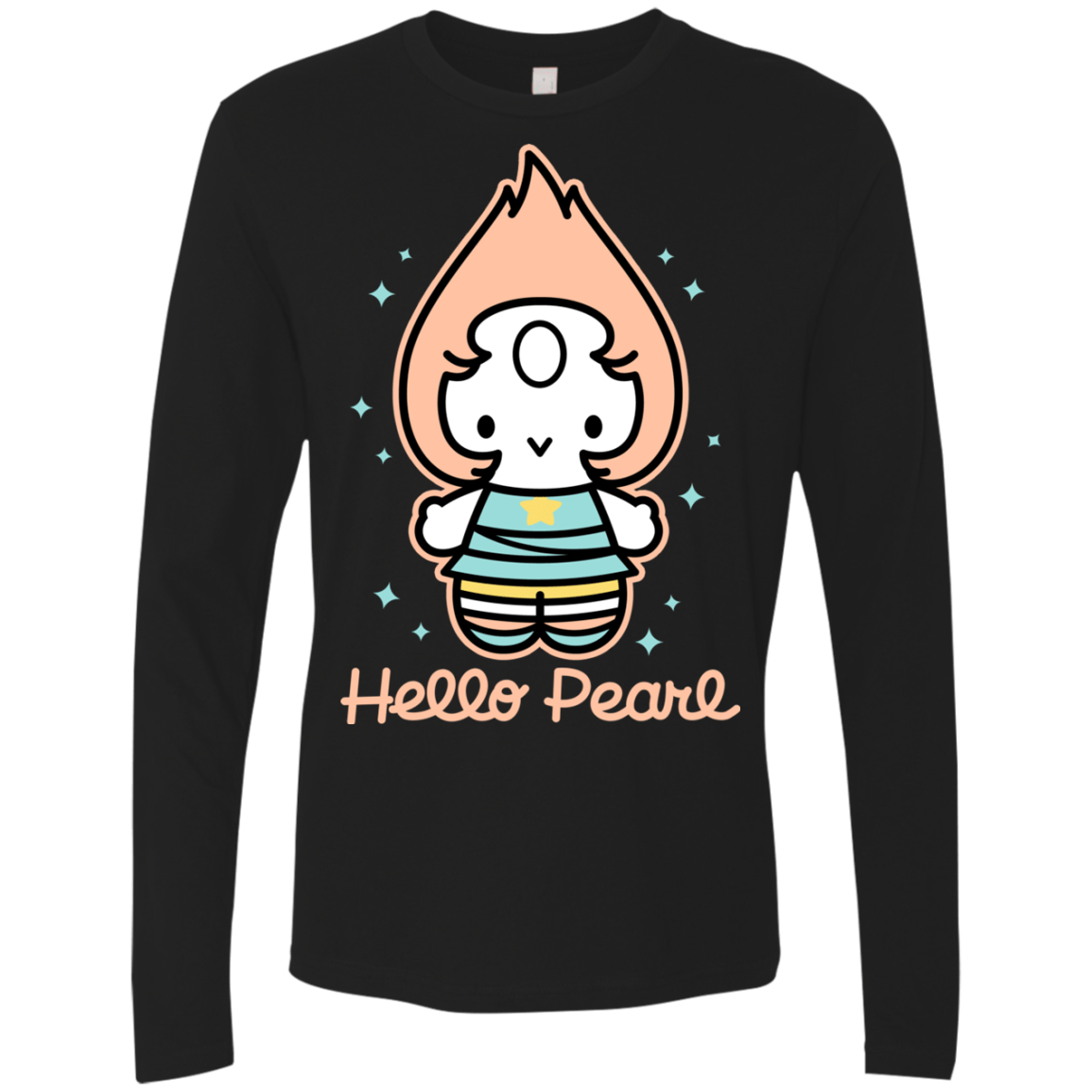 T-Shirts Black / S Hello Pearl Men's Premium Long Sleeve