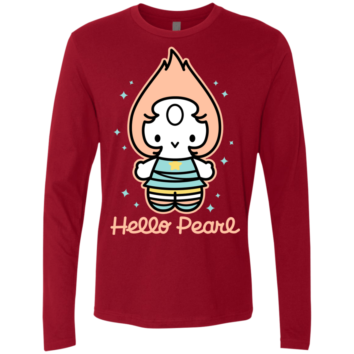 T-Shirts Cardinal / S Hello Pearl Men's Premium Long Sleeve
