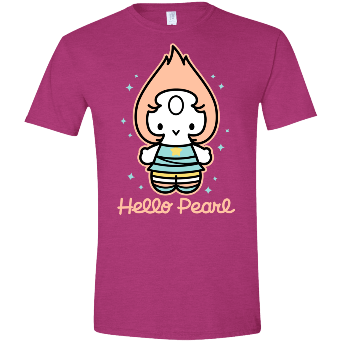 T-Shirts Antique Heliconia / S Hello Pearl Men's Semi-Fitted Softstyle