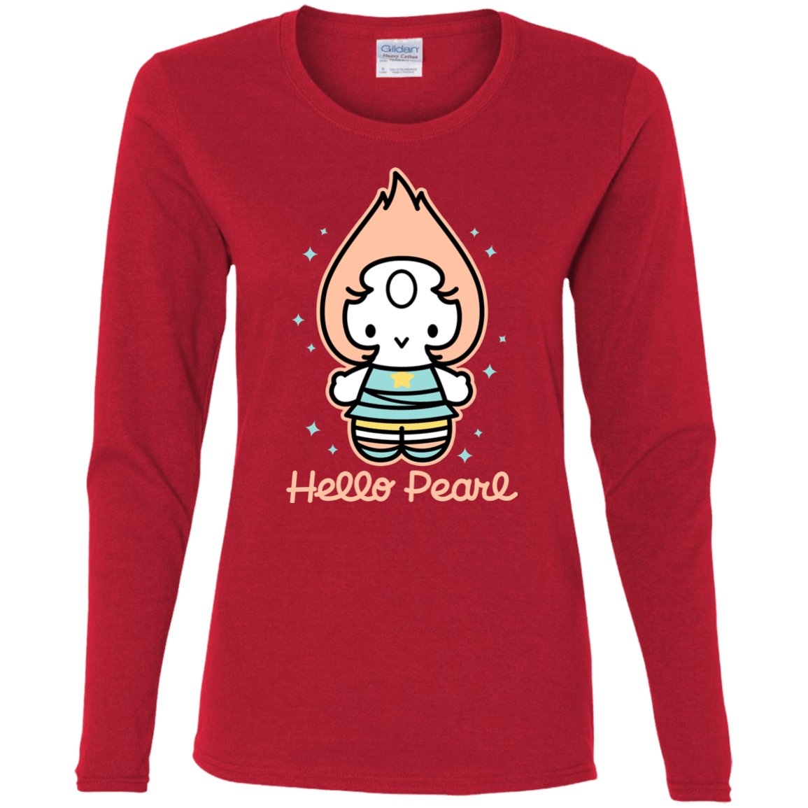 T-Shirts Red / S Hello Pearl Women's Long Sleeve T-Shirt