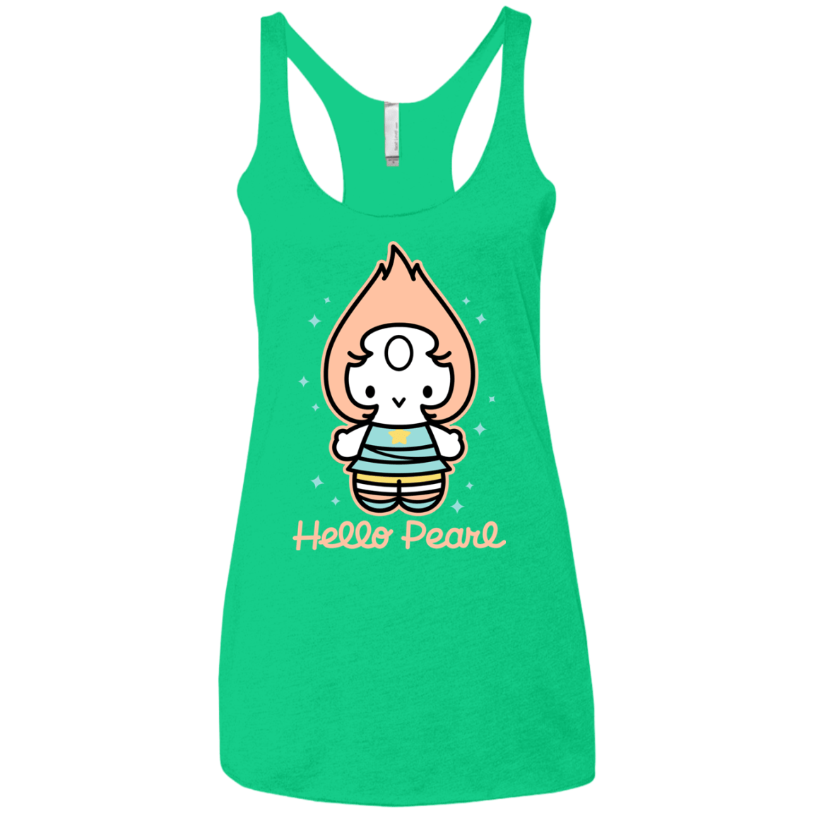 T-Shirts Envy / X-Small Hello Pearl Women's Triblend Racerback Tank