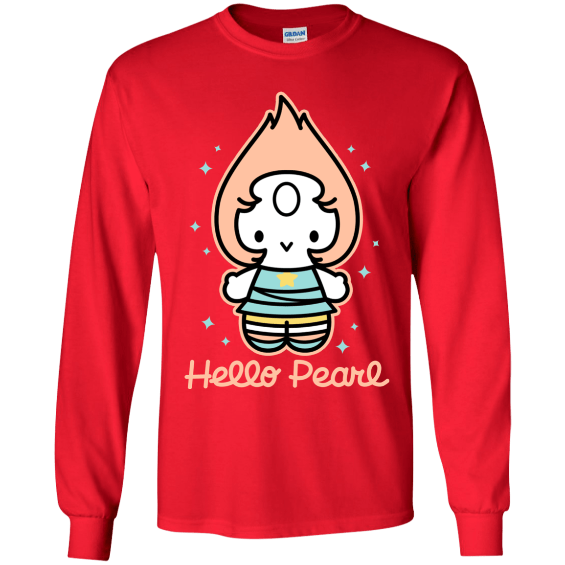 T-Shirts Red / YS Hello Pearl Youth Long Sleeve T-Shirt