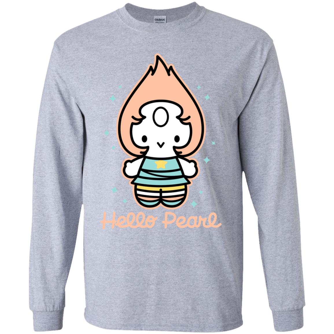 T-Shirts Sport Grey / YS Hello Pearl Youth Long Sleeve T-Shirt