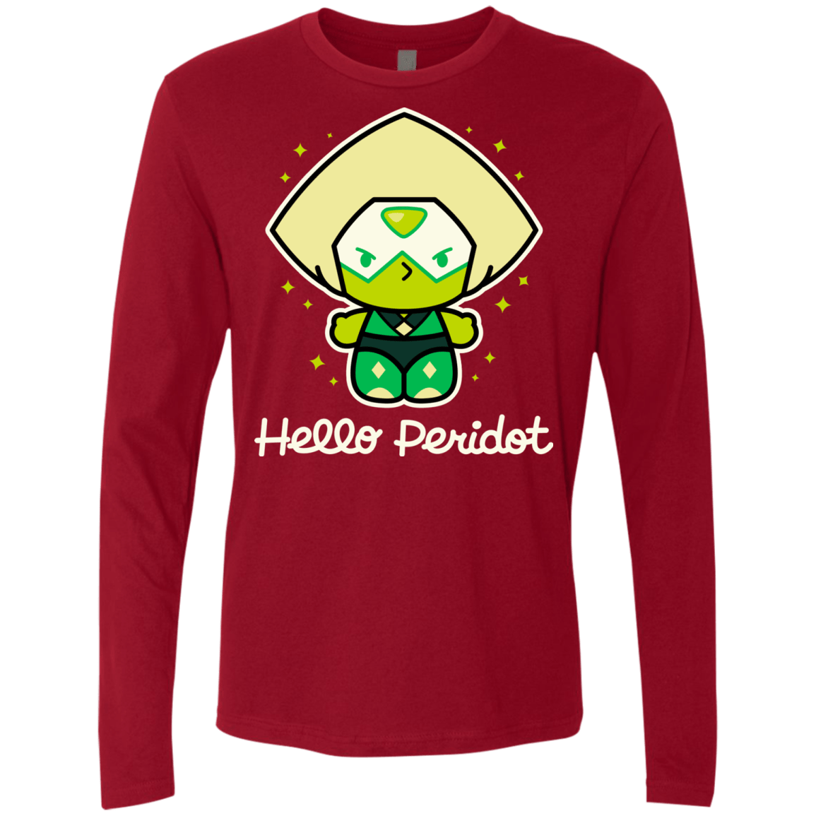 T-Shirts Cardinal / S Hello Peridot Men's Premium Long Sleeve