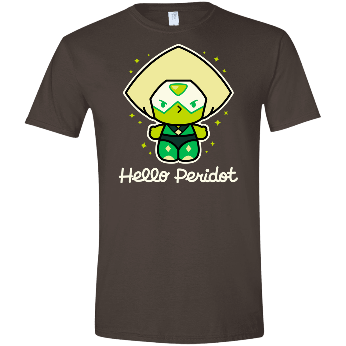 T-Shirts Dark Chocolate / S Hello Peridot Men's Semi-Fitted Softstyle