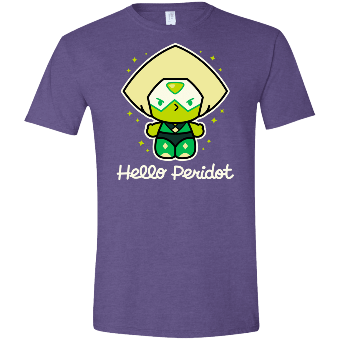 T-Shirts Heather Purple / S Hello Peridot Men's Semi-Fitted Softstyle