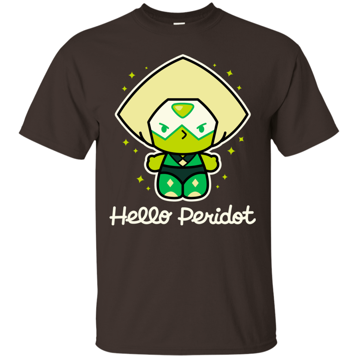 T-Shirts Dark Chocolate / S Hello Peridot T-Shirt