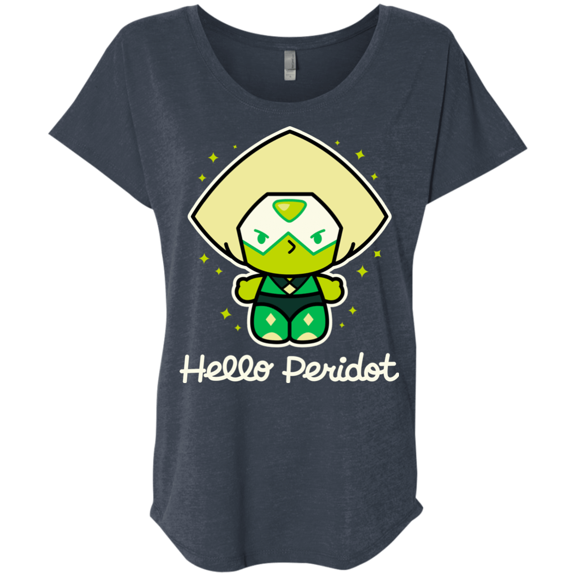 T-Shirts Vintage Navy / X-Small Hello Peridot Triblend Dolman Sleeve