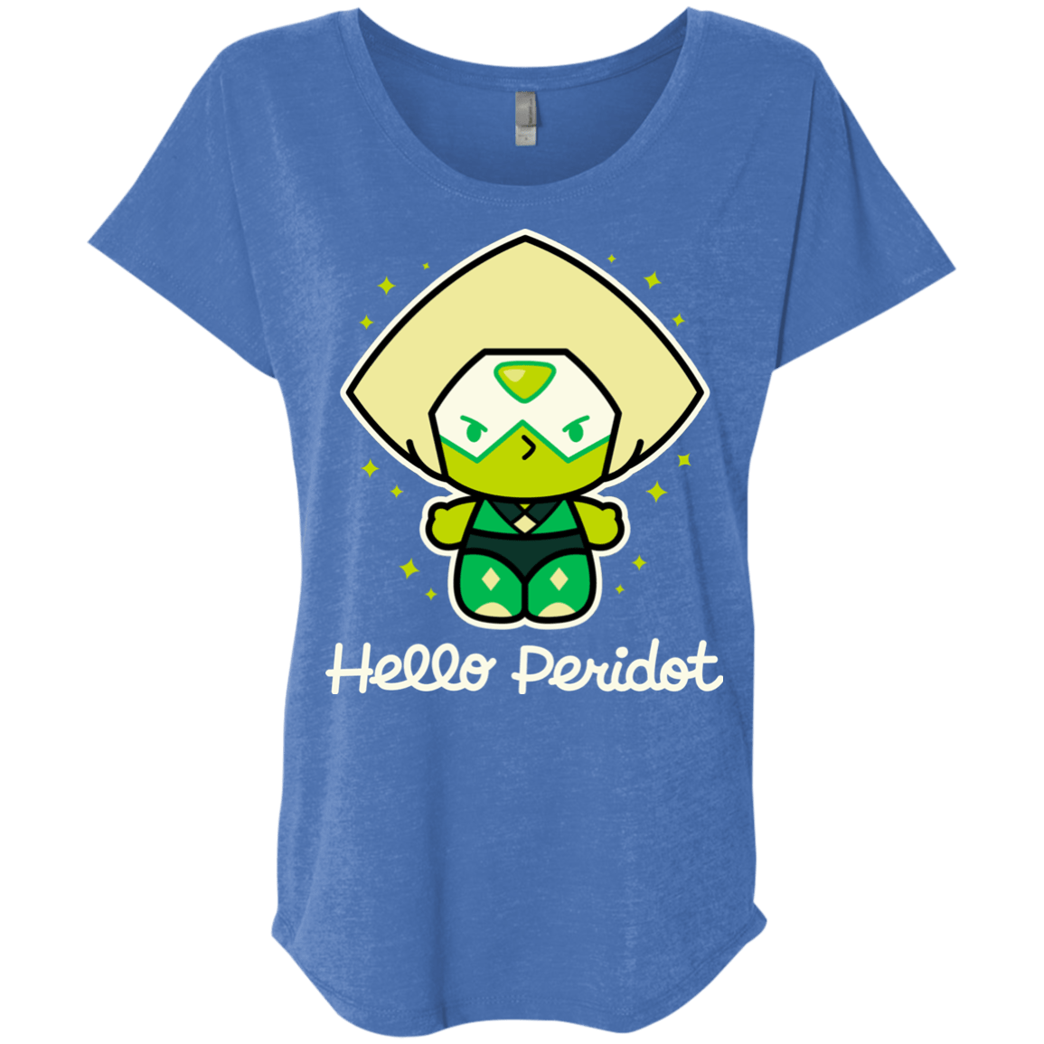 T-Shirts Vintage Royal / X-Small Hello Peridot Triblend Dolman Sleeve