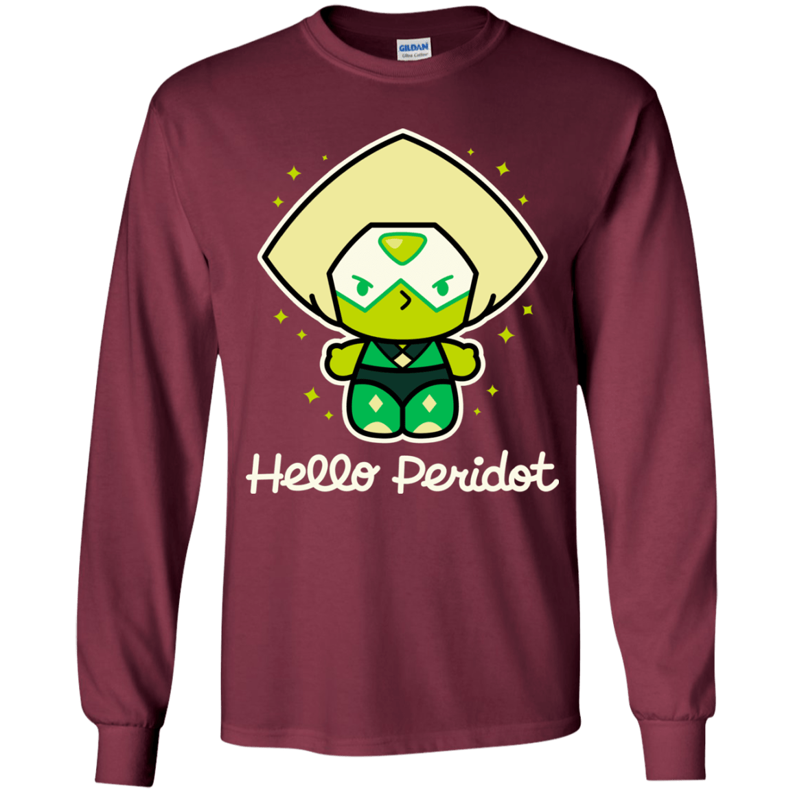 T-Shirts Maroon / YS Hello Peridot Youth Long Sleeve T-Shirt