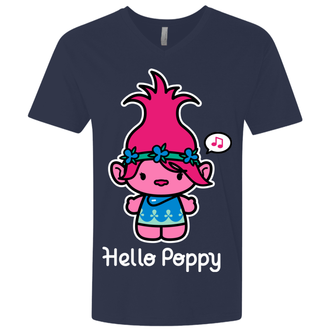 T-Shirts Midnight Navy / X-Small Hello Poppy Men's Premium V-Neck