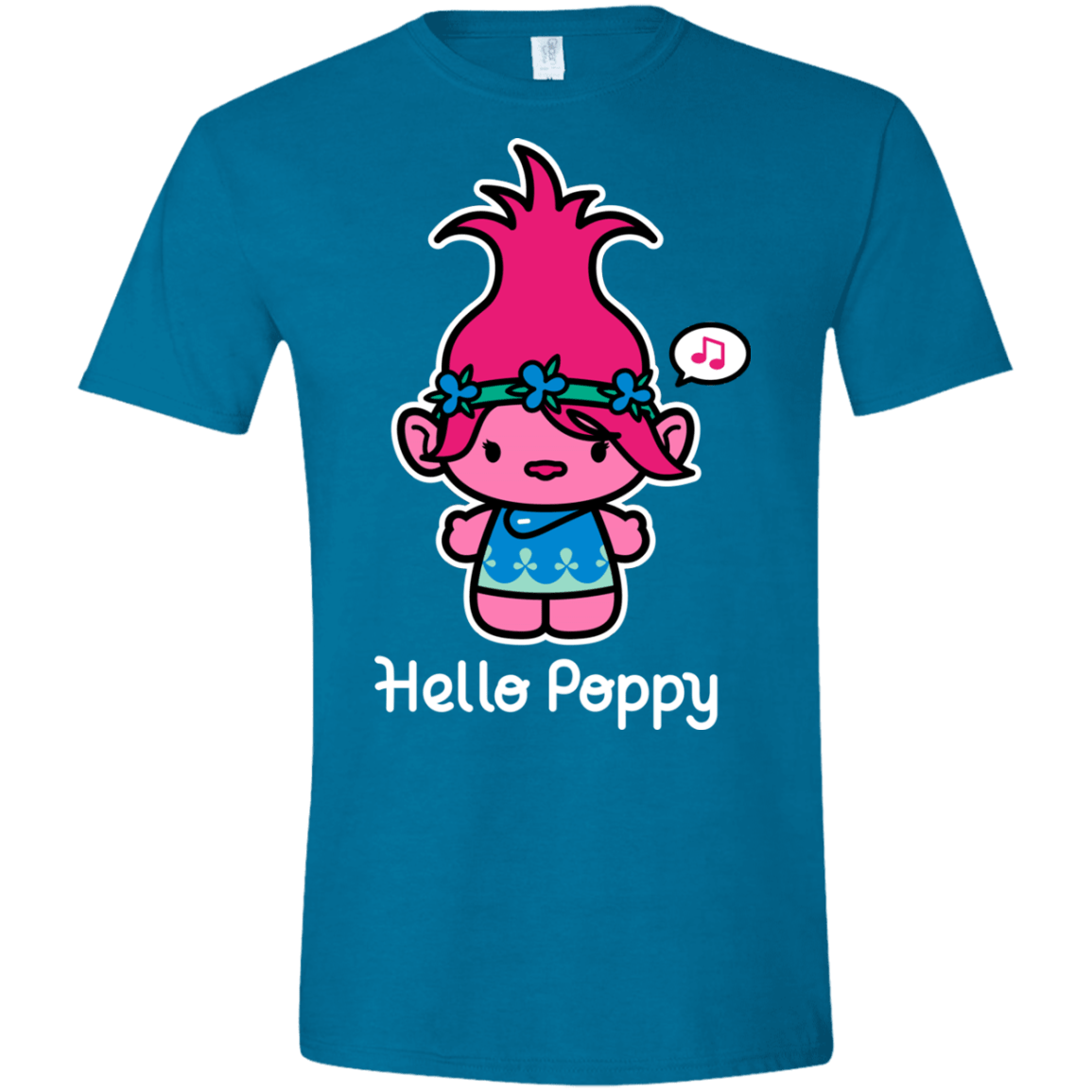 T-Shirts Antique Sapphire / S Hello Poppy Men's Semi-Fitted Softstyle