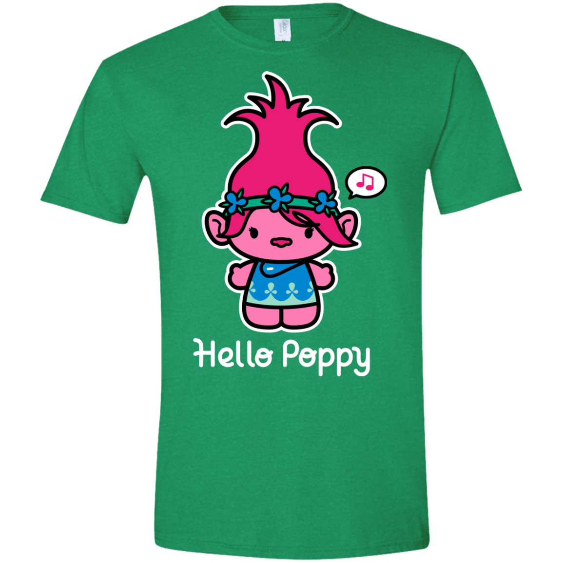 T-Shirts Heather Irish Green / S Hello Poppy Men's Semi-Fitted Softstyle